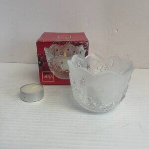 Mikasa Christmas Silent Night Santa Sleigh Reindeer Votive Candle Holders -1111